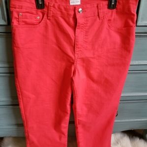 JACLYN SMITH CORAL CAPRI PANTS